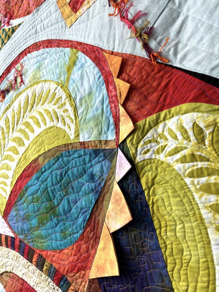 Detail of Eye of the Storm quilt by Lynn Woll